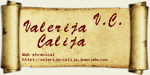 Valerija Čalija vizit kartica